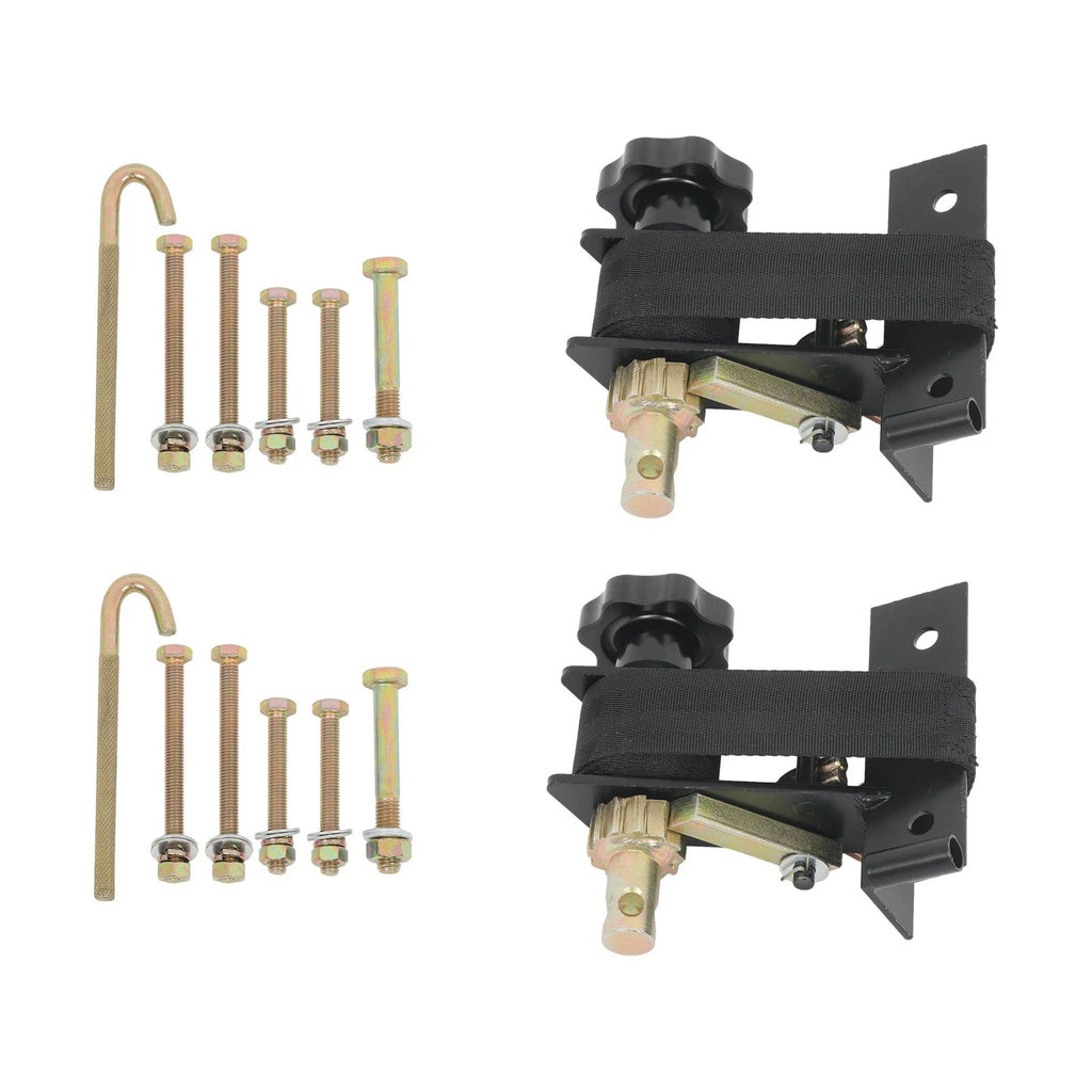 2 Pack Ladder Rack Ratchet Tie-Down Straps for Round Tube (Fits 2 Inch)