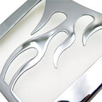 Chrome Flame Sissy Bar Luggage Rack for Harley Sportster XL883C XL883R XL1200R (2004–2023)