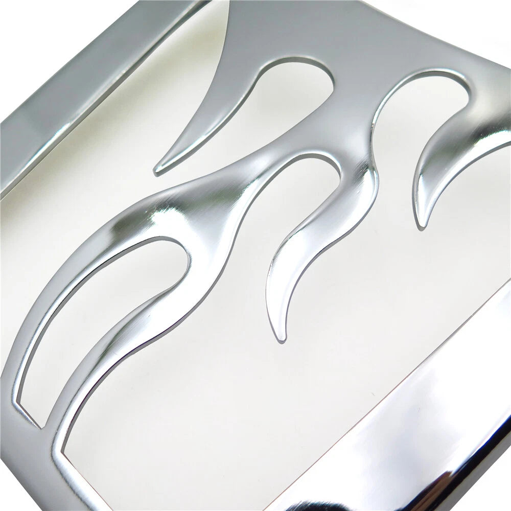 Chrome Flame Sissy Bar Luggage Rack for Harley Sportster XL883C XL883R XL1200R (2004–2023)
