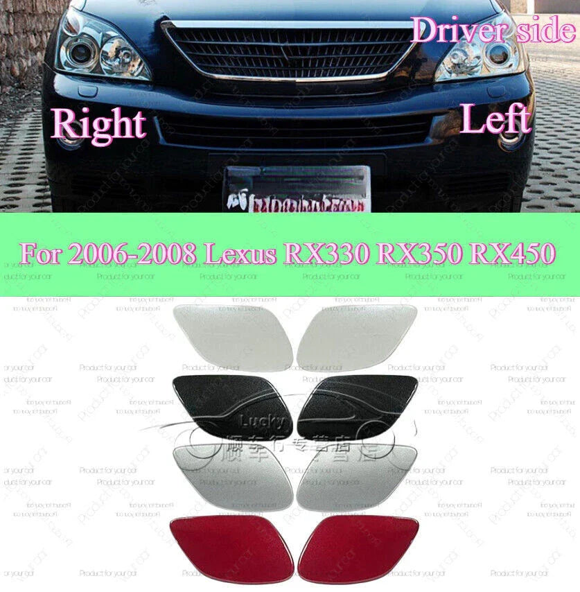 Front Headlamp Washer Spray Nozzle Cover for Lexus RX330 RX350 RX450(2006-2008)