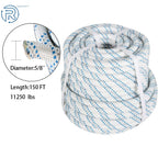 Double Braid Nylon Polyester Bull Rope for Arborist Rigging (150')