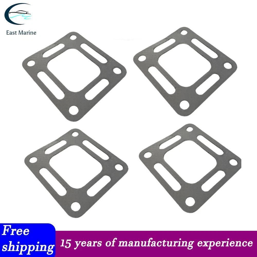 Set of 4 Manifold Riser Elbow Gaskets for Mercruiser 4.3 5.0 5.7 454 502