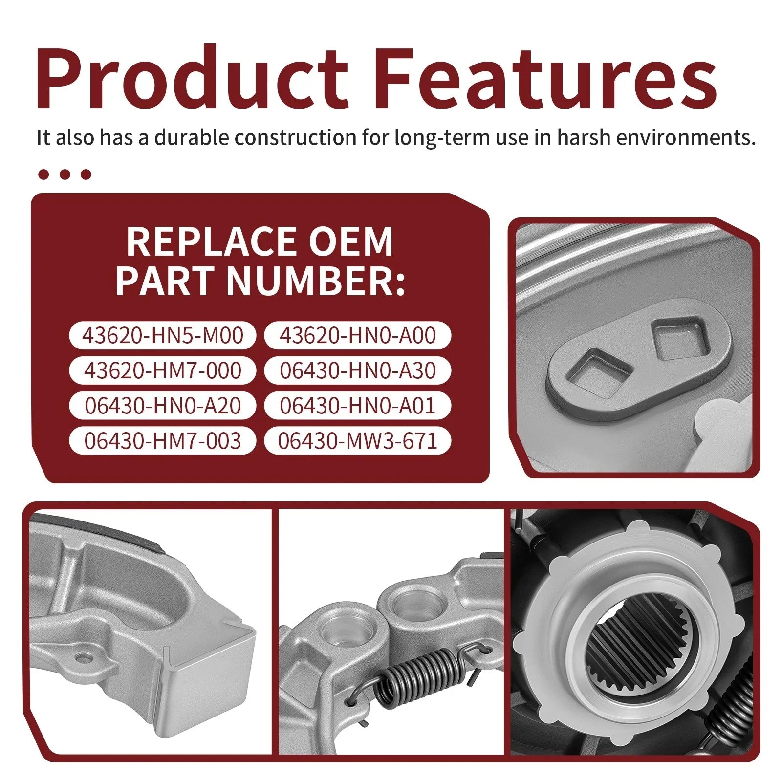 Rear Brake Drum Hub & Shoes for Honda Foreman (1995–2003)
