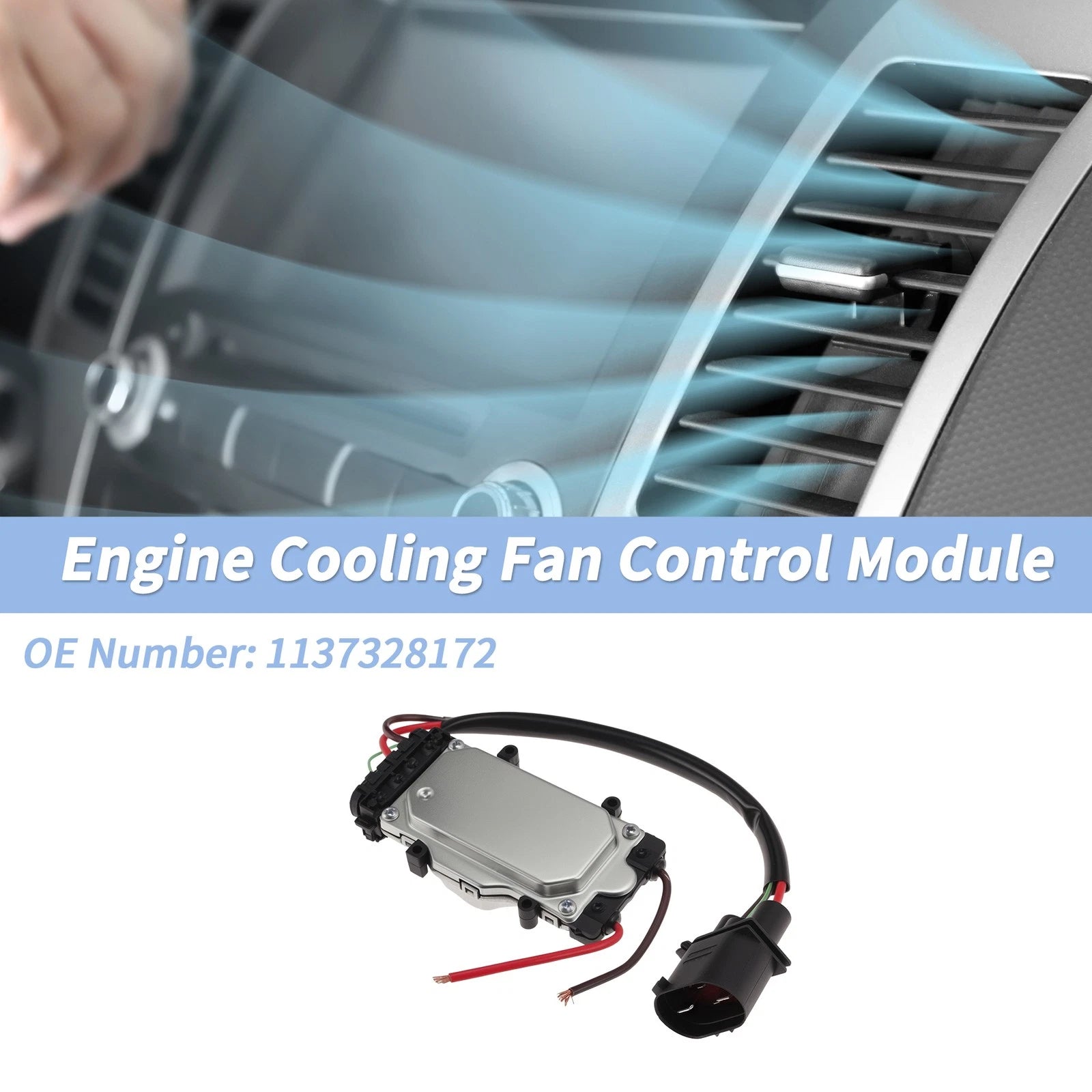 Engine Cooling Fan Control Module Resistor for Audi Q7 (2007–2015)