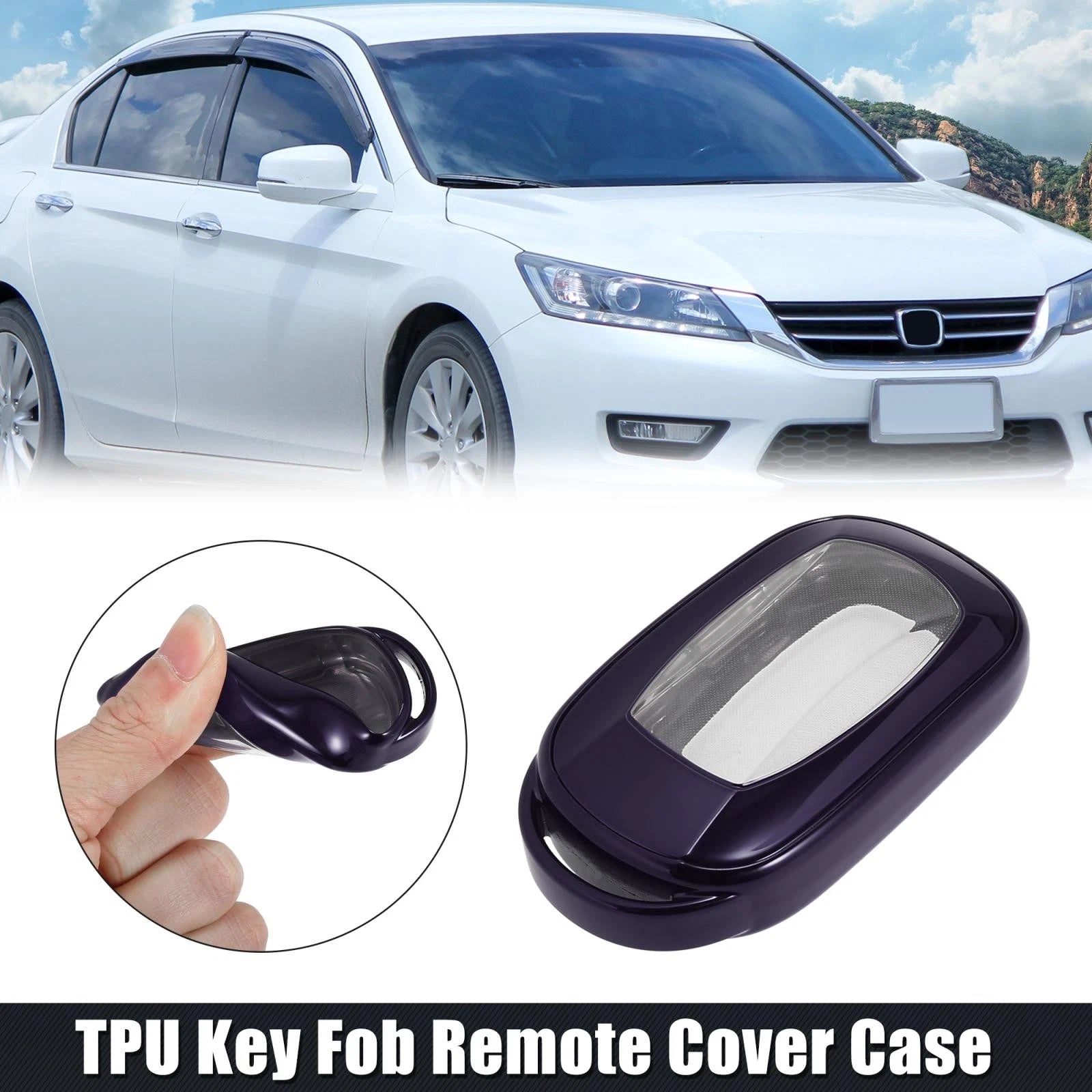 TPU Key Fob Remote Cover Case for Honda Accord Civic (2022) - Purple