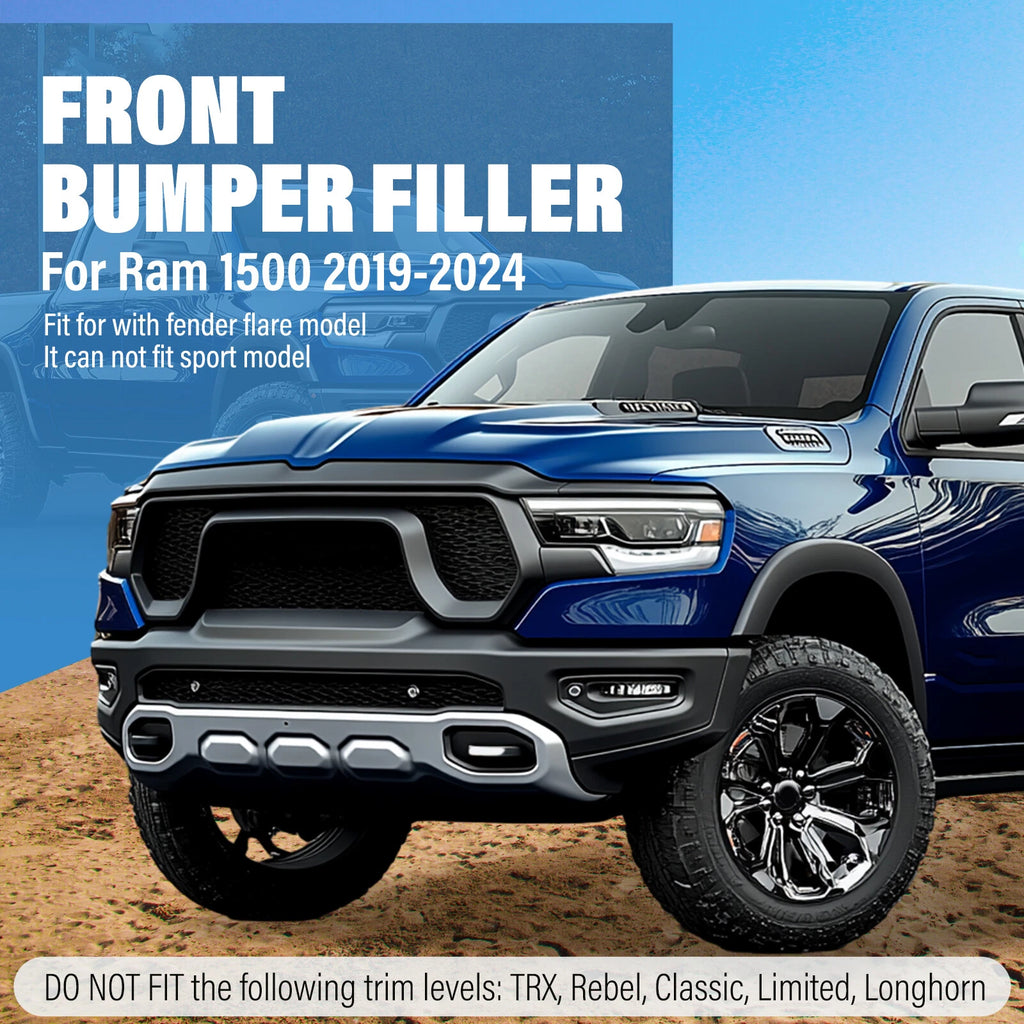 Set of 2 Front Bumper End Filler Panels for Dodge Ram 1500 (2019–2024) 68403894AD