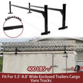 400lbs Roof Ladder Rack for Enclosed Trailer Cargo Vans (5.5'-8.8')