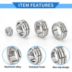 Set of 4 AC Media Tune Switch Knob Cover Ring for Honda Civic (2022) Silver Tone