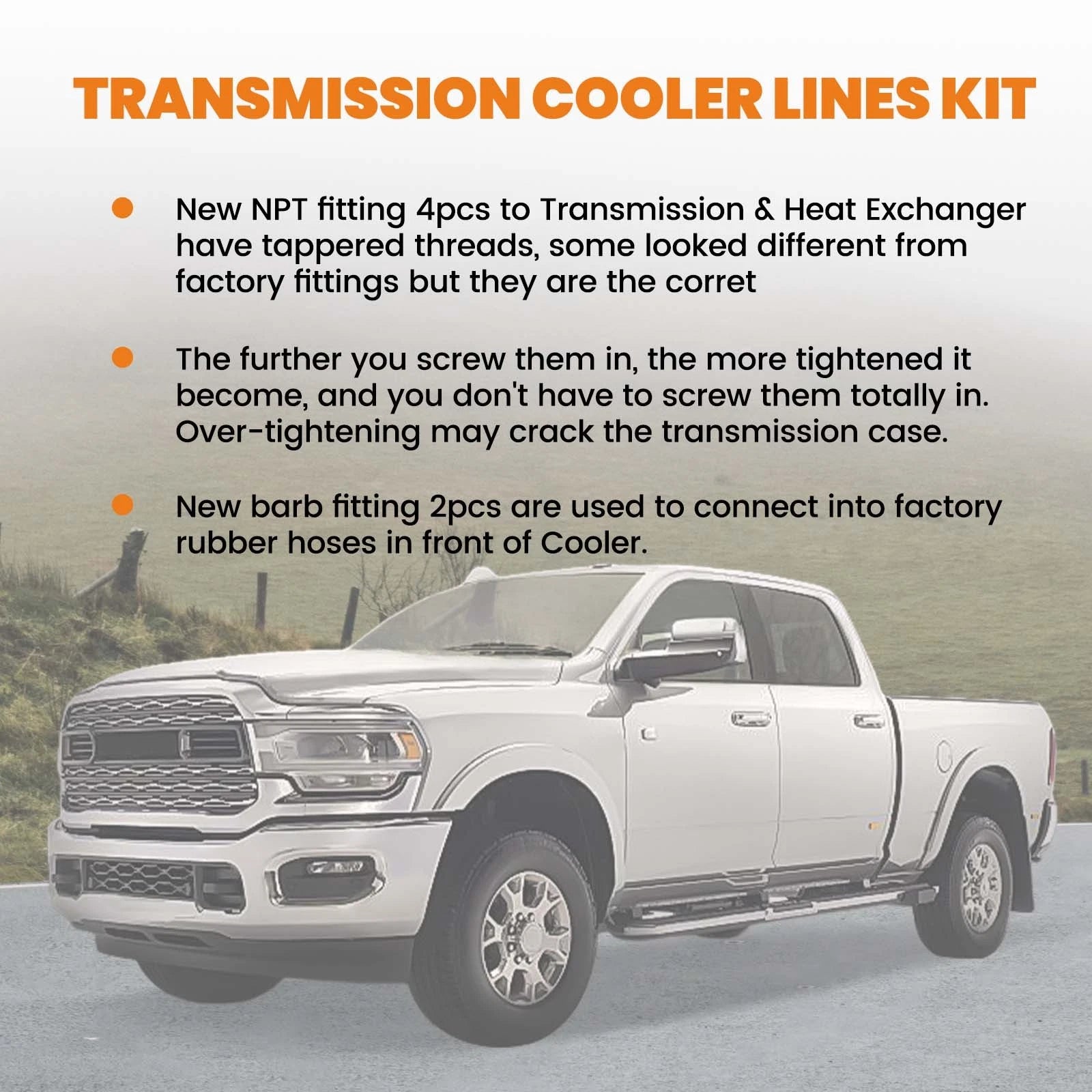 Transmission Cooler Lines Kit for Dodge Ram 5.9L (1996–2002)