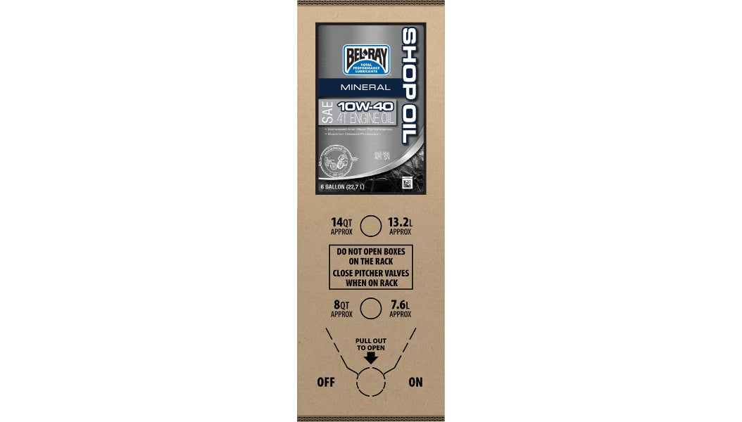 Bel-Ray 10W40 Mineral Engine Oil for Motorcycle (6 Gallon)