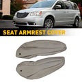 2X Beige Leather Armrest Covers for Chrysler Town & Country (2011–2016)