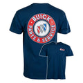 Licensed Neptune Blue T-Shirt for Buick Parts and Service (Unspecified Years)