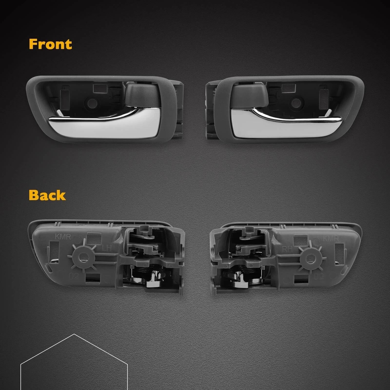 4X Interior Door Handle Set for Toyota Camry (2002–2006)