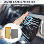 Engine Cabin Air Filter Combo No. 1780177050 for Toyota Camry (2018–2024)