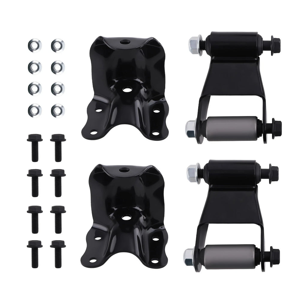 Set of 2 Rear Leaf Spring Shackle Bracket Hangers for Ford F150 F250 (1980–1996) 722-101