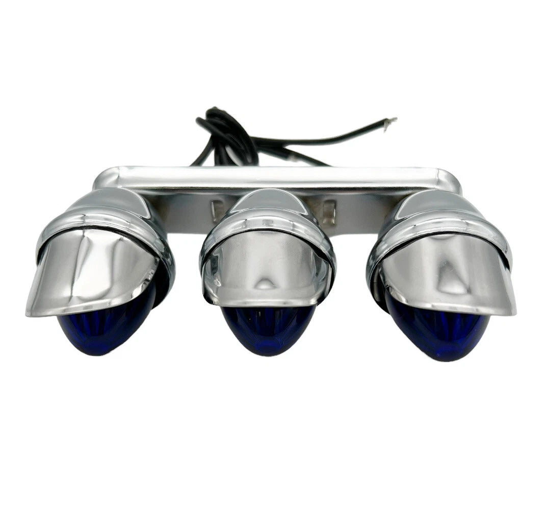 Auxiliary Mini Light Set Blue Watermelon Lenses w Visor for Universal Use