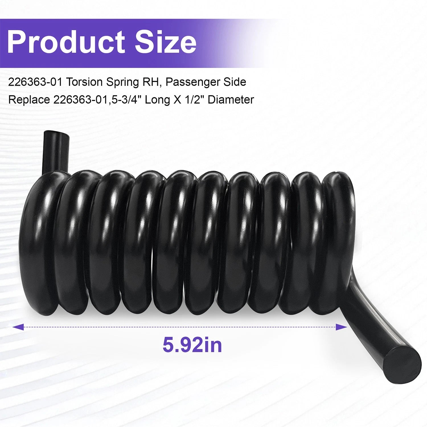 Torsion Liftgate Spring Right Passenger Side 226363-01 for Maxon GPT