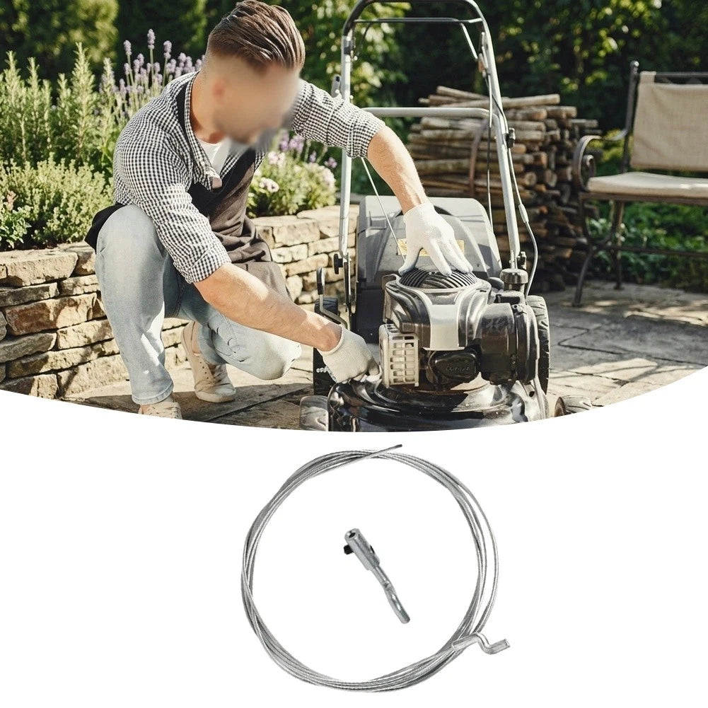 Gas Cable Kit 1.5mm Diameter 2.5m with End Cap & Z Clamp for Brush Cutter