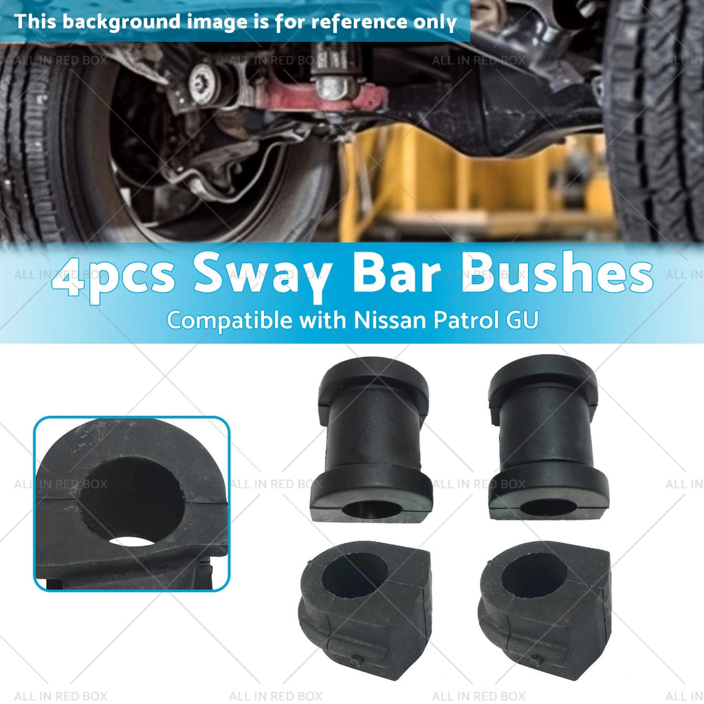 4X Sway Bar Bushes Rubber for Nissan Patrol GU Y61 (2001–2013)