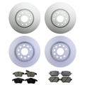 Hella Front Rear Rotor & Akebono EURO Ceramic Brake Pad Kit for Audi Q3 (2015–2021)