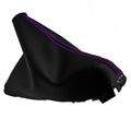 E Brake Boot Cover for Mazda 3 (2014–2016) - Carbon Fiber, Purple Stitch