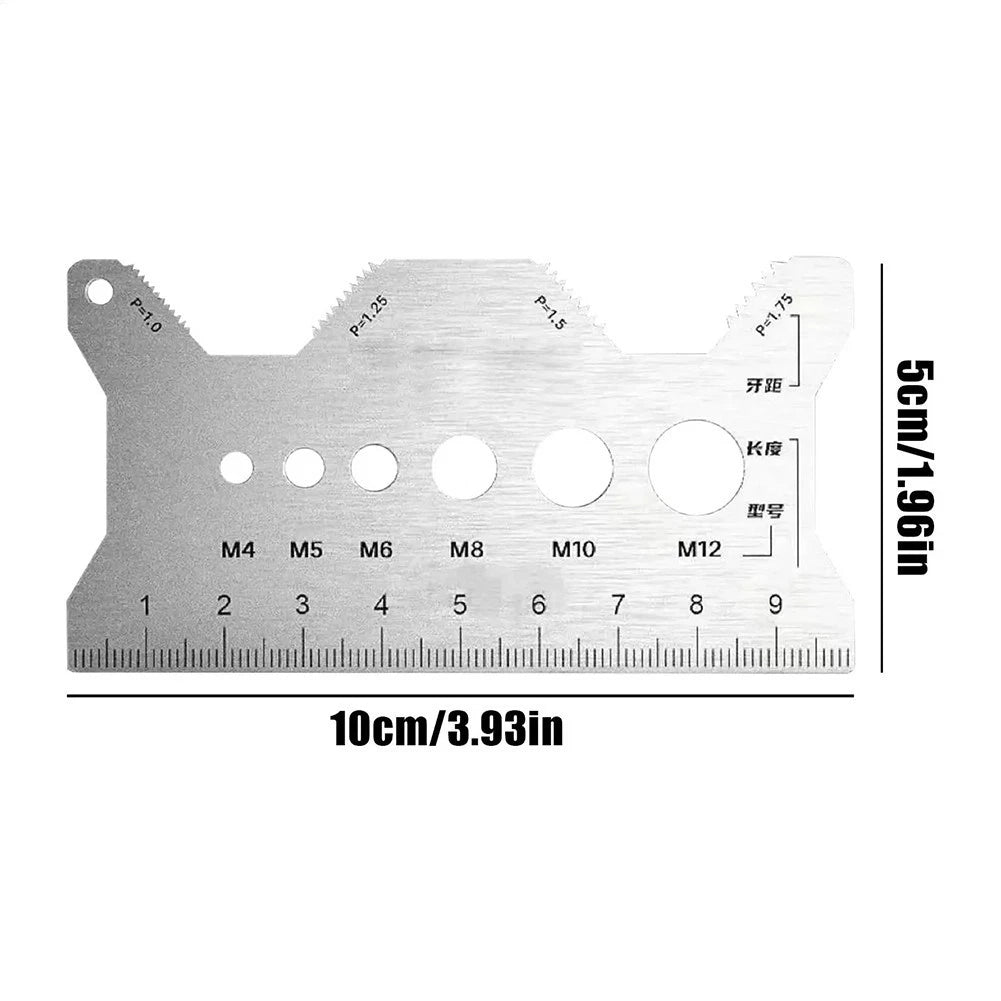 Screw Measuring Ruler Tool for Accurate Measurement (Metal Alloy)