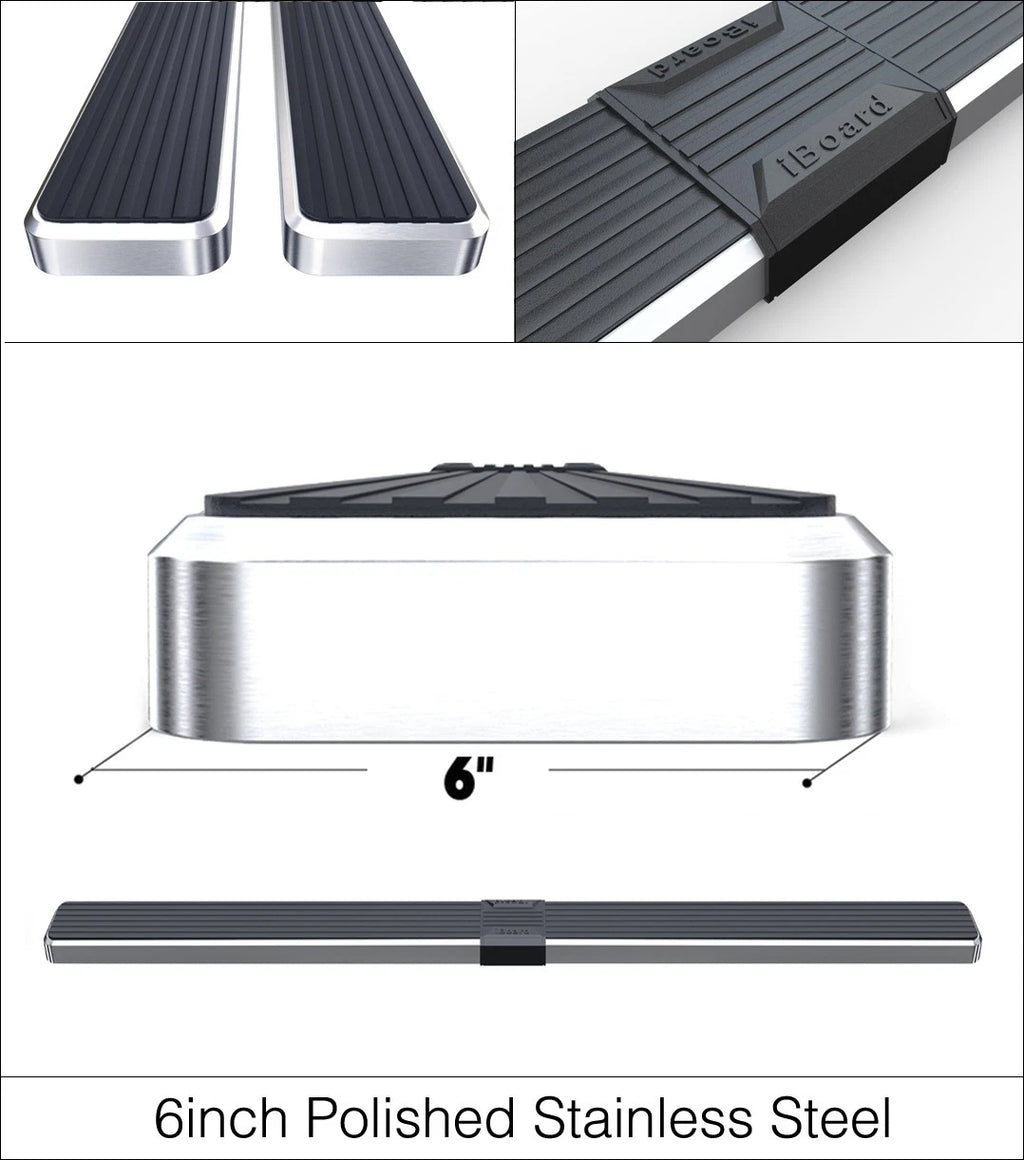 Set of 2 Wheel-to-Wheel Side Steps for Silverado Sierra Crew Cab (2019–2026)