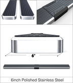 Set of 2 Wheel-to-Wheel Side Steps for Silverado Sierra Crew Cab (2019–2026)