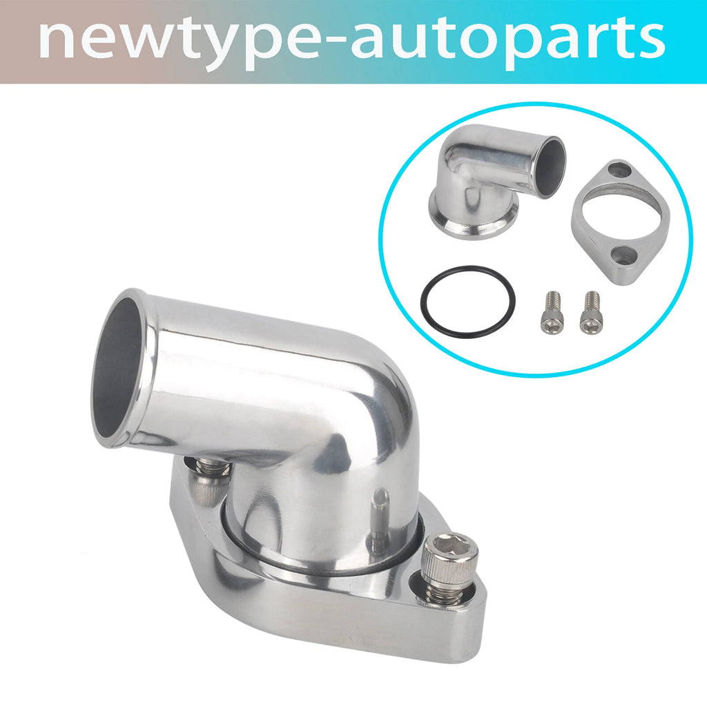 15° Swivel Water Neck Thermostat Housing for Chevy SBC BBC (327–350) Polished