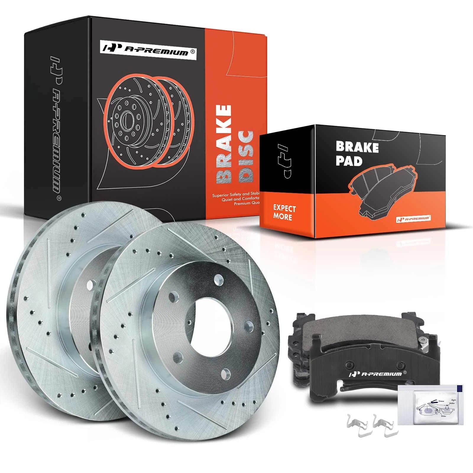 Drilled Brake Rotors & Ceramic Pads for Chevy Blazer GMC 