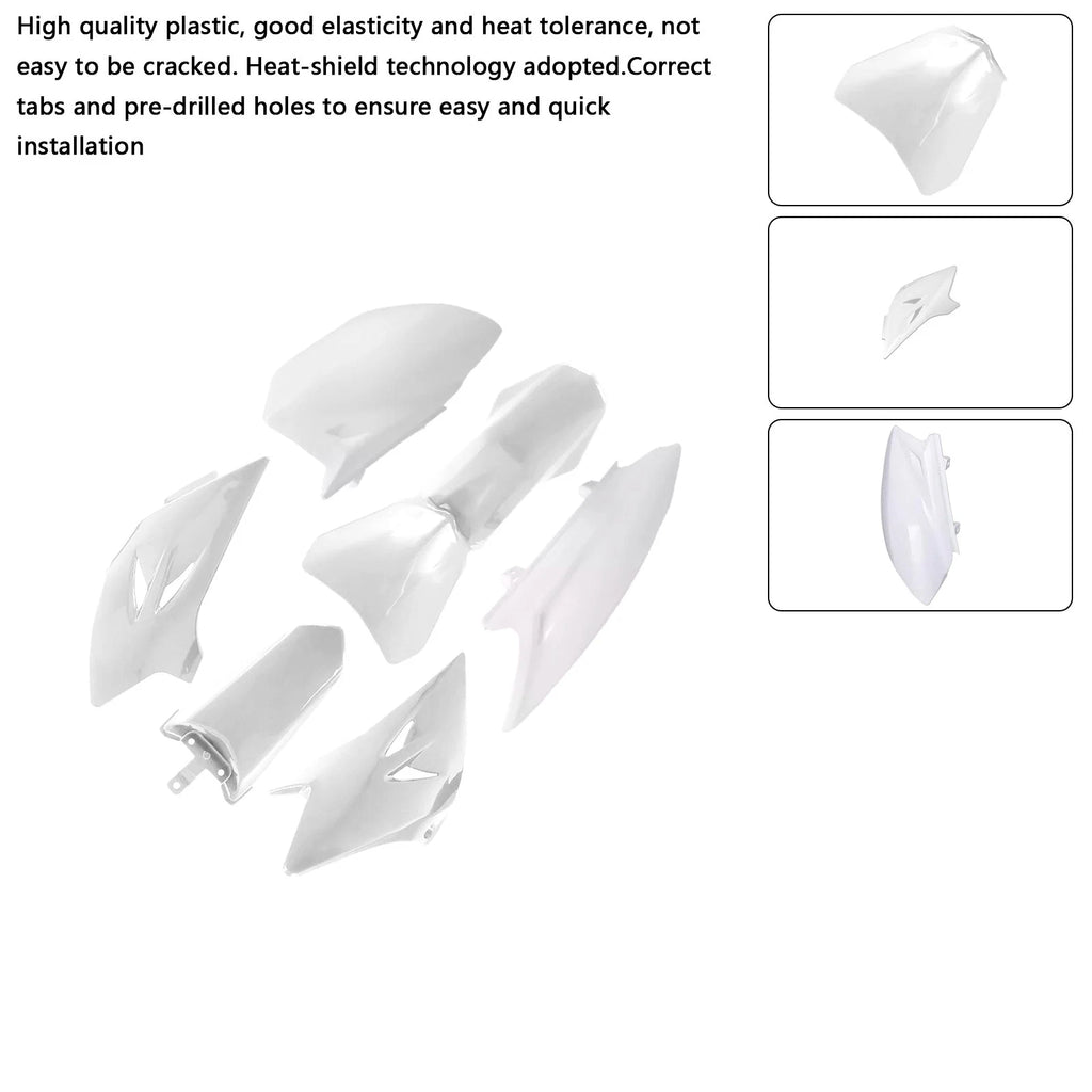 Body Plastic Kit Front Rear Fender Fairing for Yamaha TTR50 (2006–2021) White