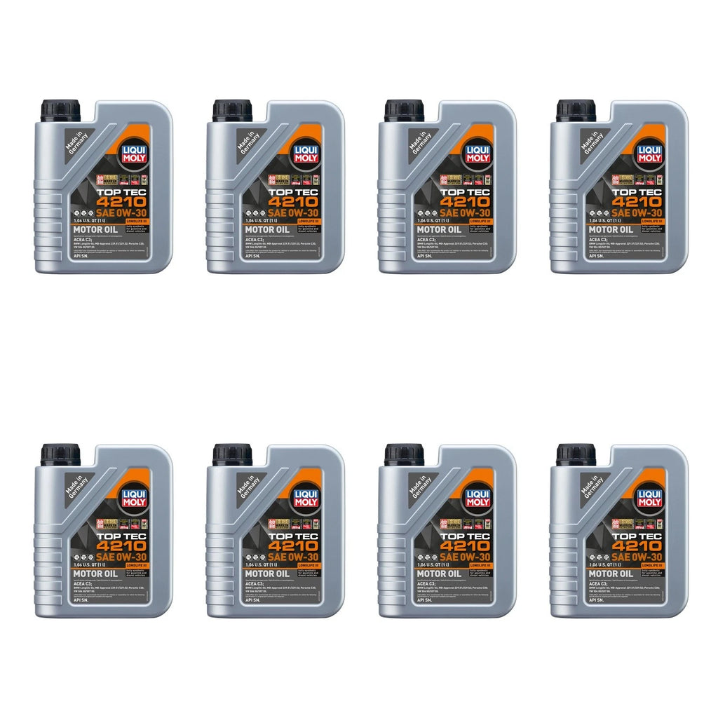 Set of 8 Liqui Moly Top Tec 4210 0W-30 Engine Motor Oil (8L)