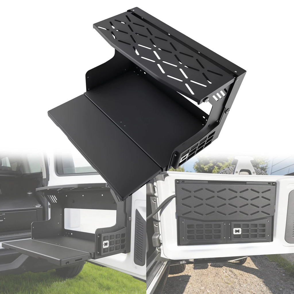Heavy Duty Rear Table for Ford Bronco (2021–2025) Tailgate Molle Black