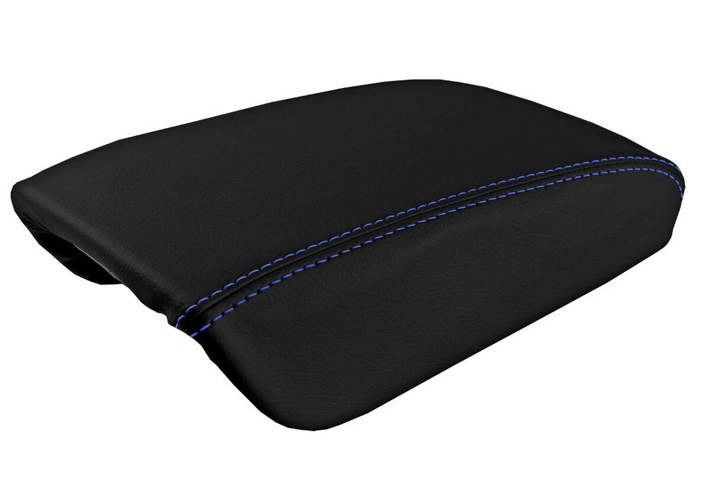 Leather Console Lid Armrest Cover for Acura TL (1999–2003) Blue Stitch