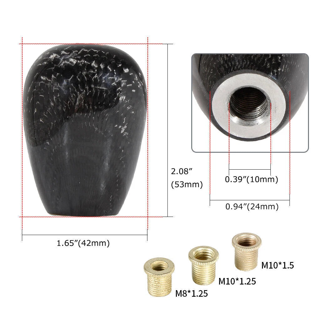 Carbon Fiber Gear Shift Knob for Universal Fit (2010–2023)