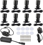 8Pack Dimmable LED Mini Spotlight for Display Cabinet Showcase (6400K)