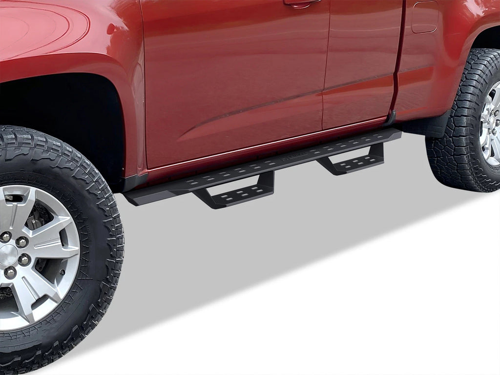 2X Black Overland Slider Drop Steps for Colorado Canyon (2015–2022)