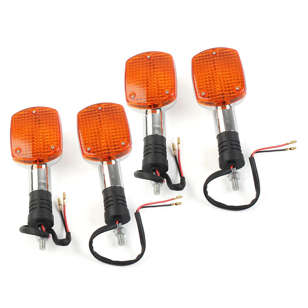 Set of 4 Turn Signal Indicator Lights Amber for Honda Magna Rebel CMX 250 450