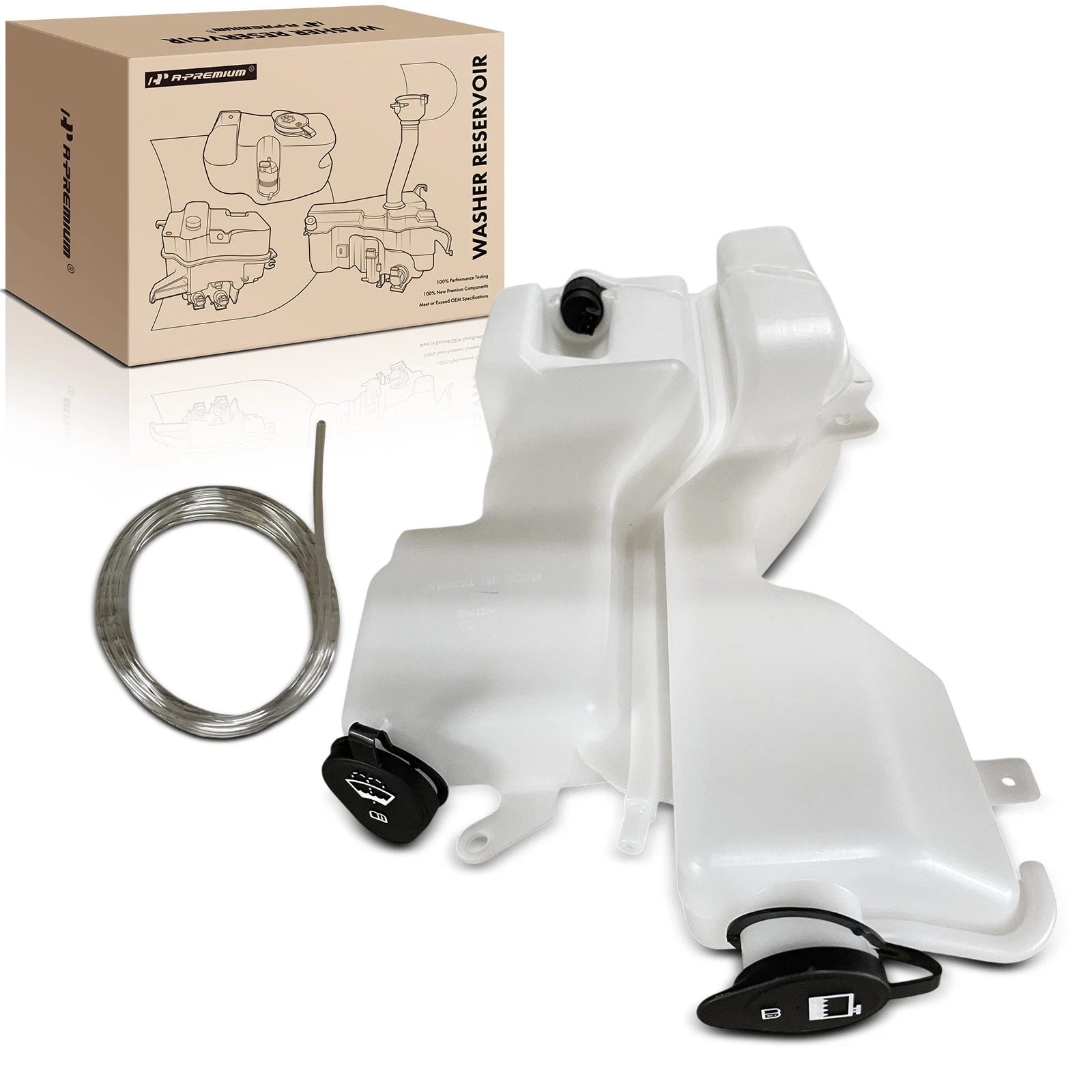 Windshield Washer Reservoir with Pump & Cap for Dodge Dakota (2008–2010)