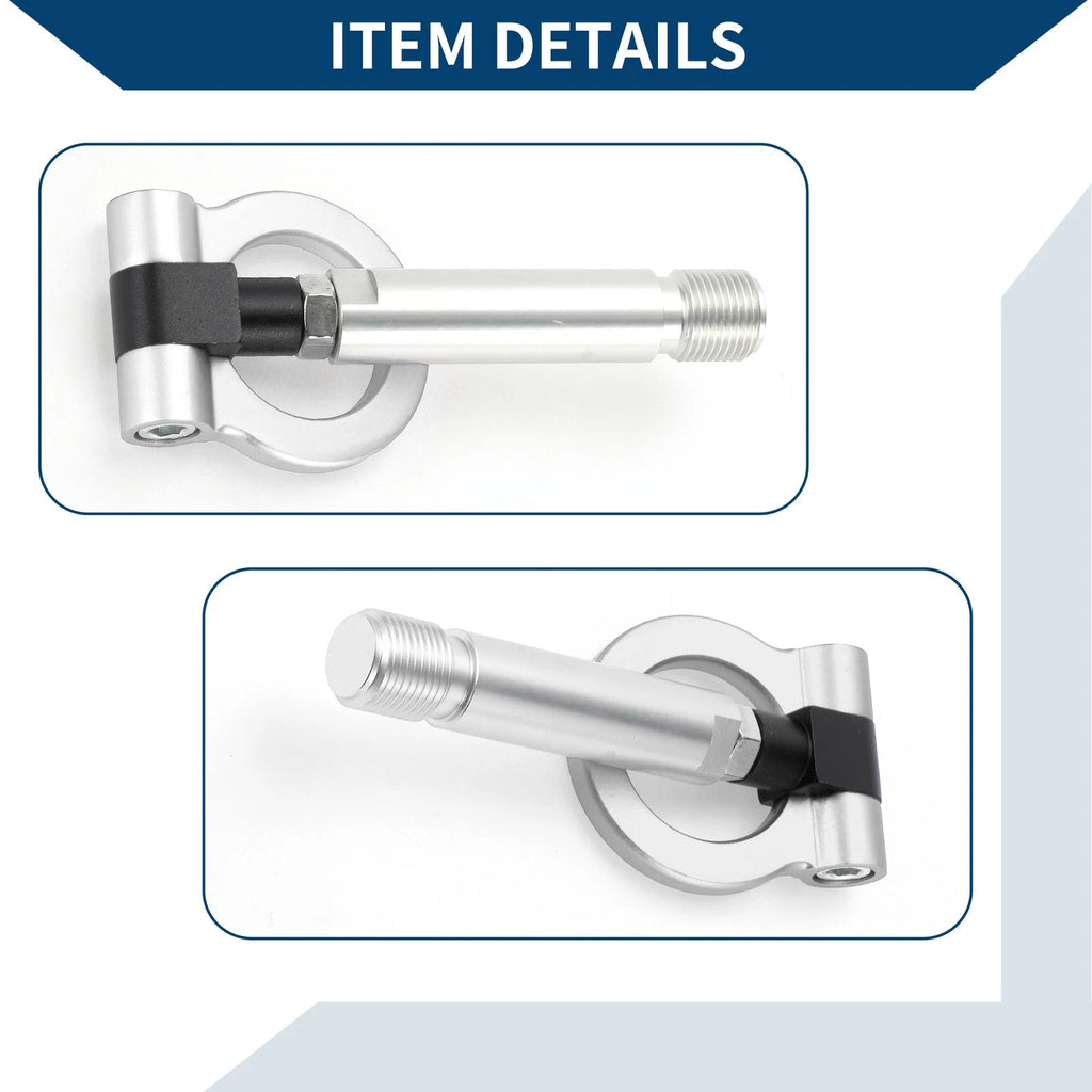 Tow Hook for Toyota Yaris (2023) - Metal Towing Hook Ring, Silver
