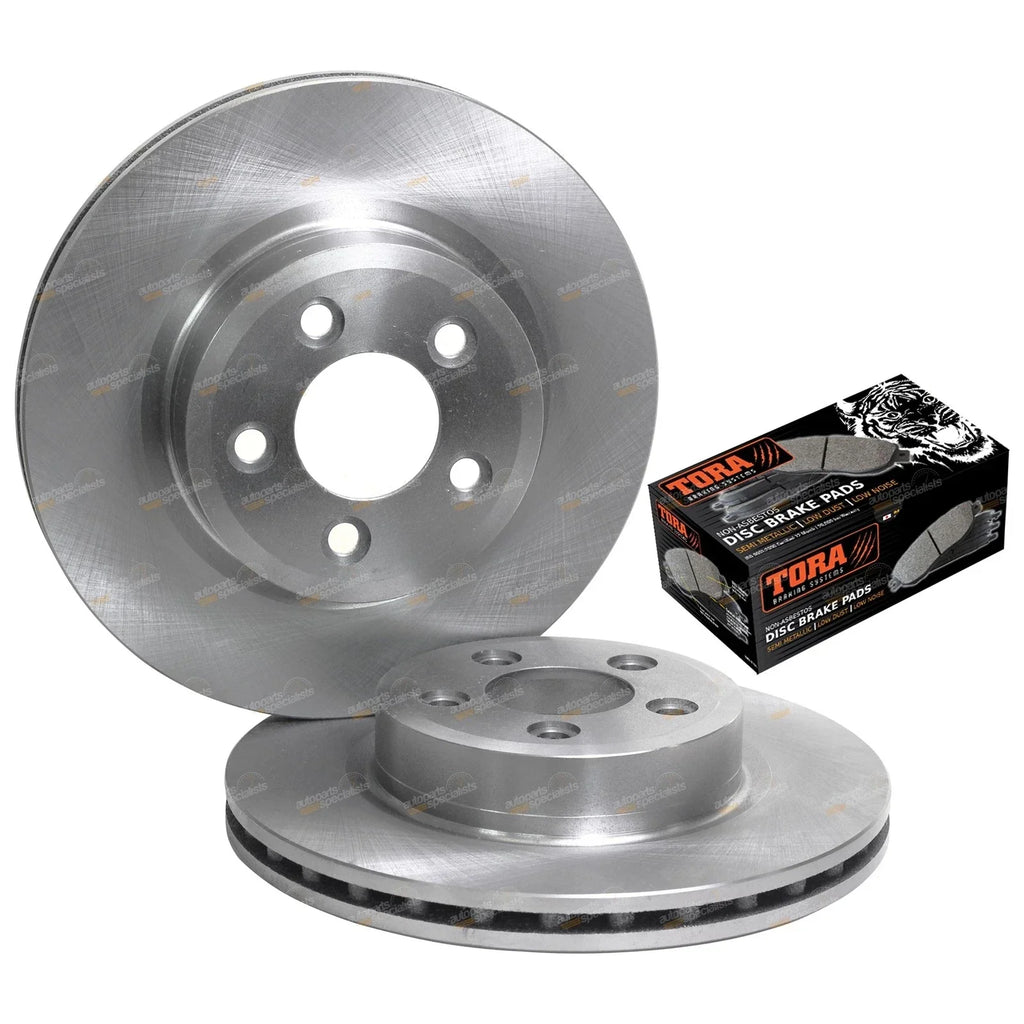 Front Disc Rotors + Brake Pads for Ford Territory MK RWD AWD (2004-2014)