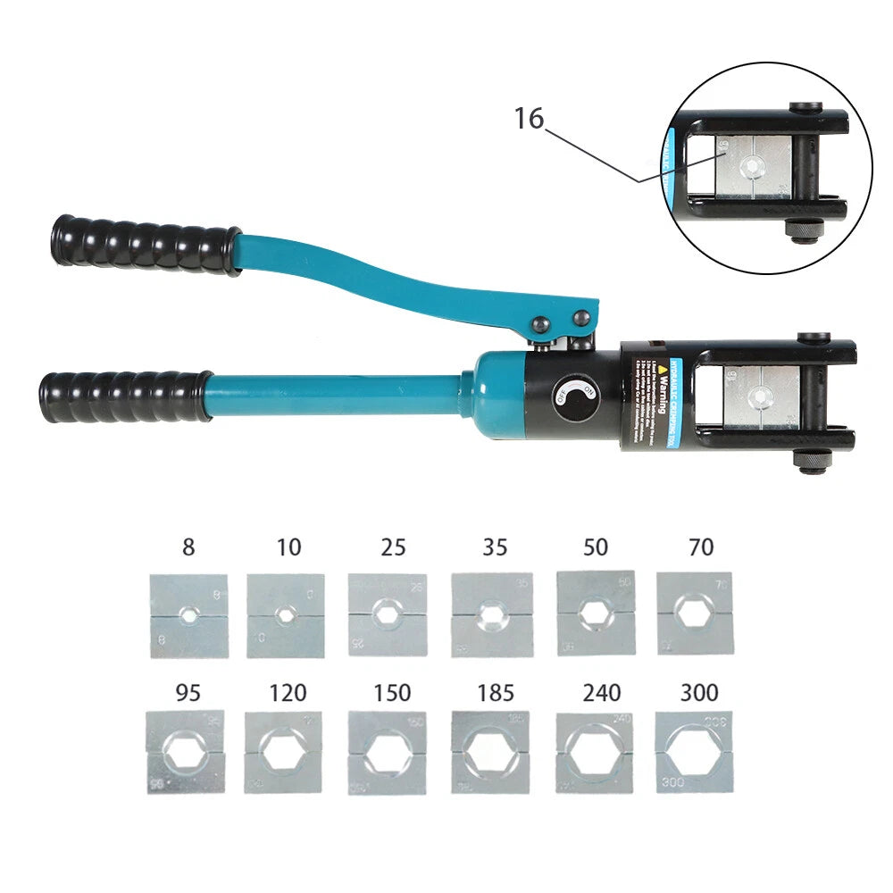 16 MT Hydraulic Wire Terminal Crimper for Battery Cables
