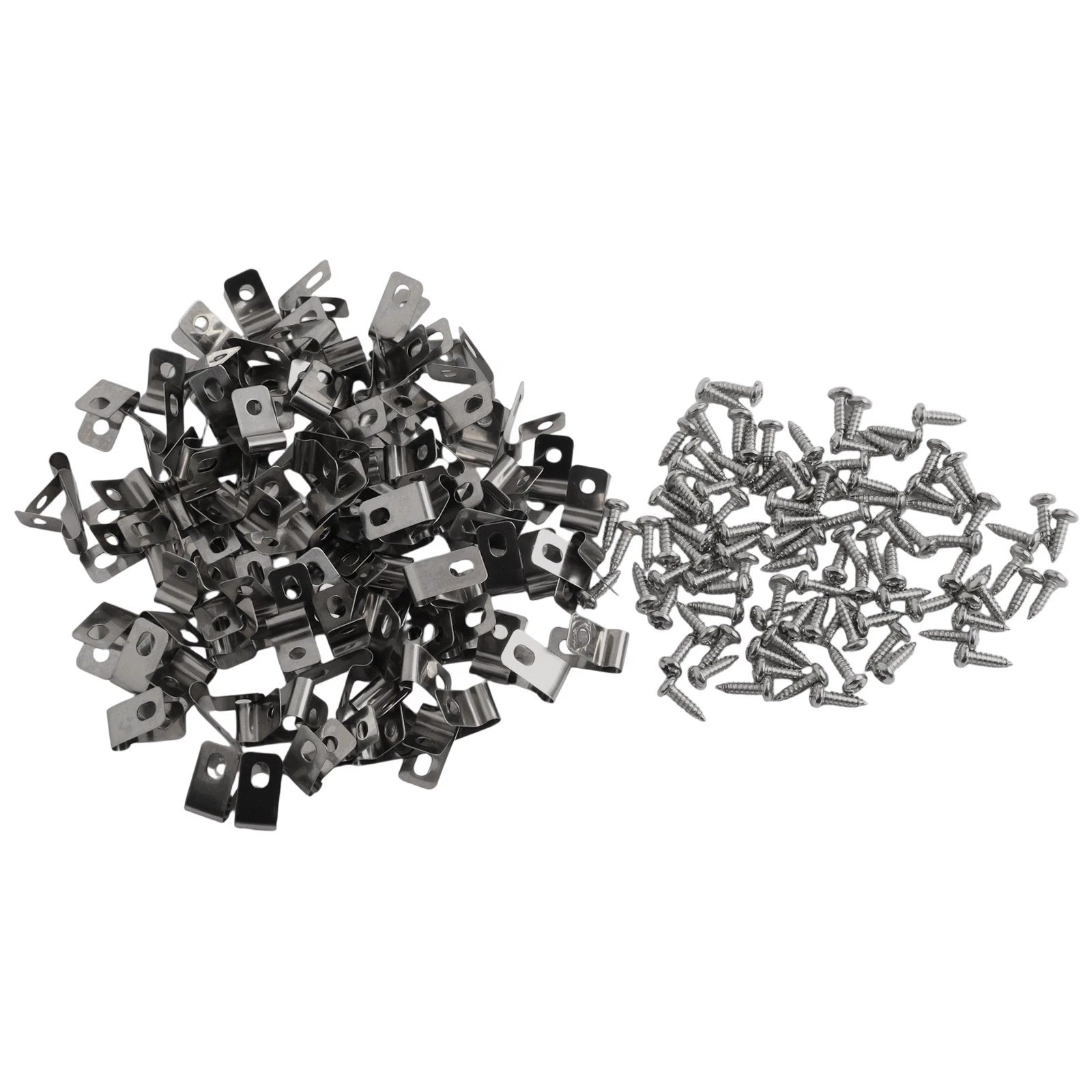 100 Stainless Steel Wire Clips for Outdoor Projects