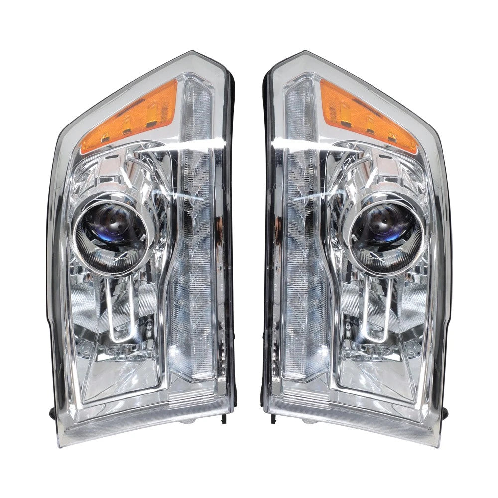 Set of 2 Halogen Headlights with LED DRL Chrome for Dodge Ram (2009-2018)