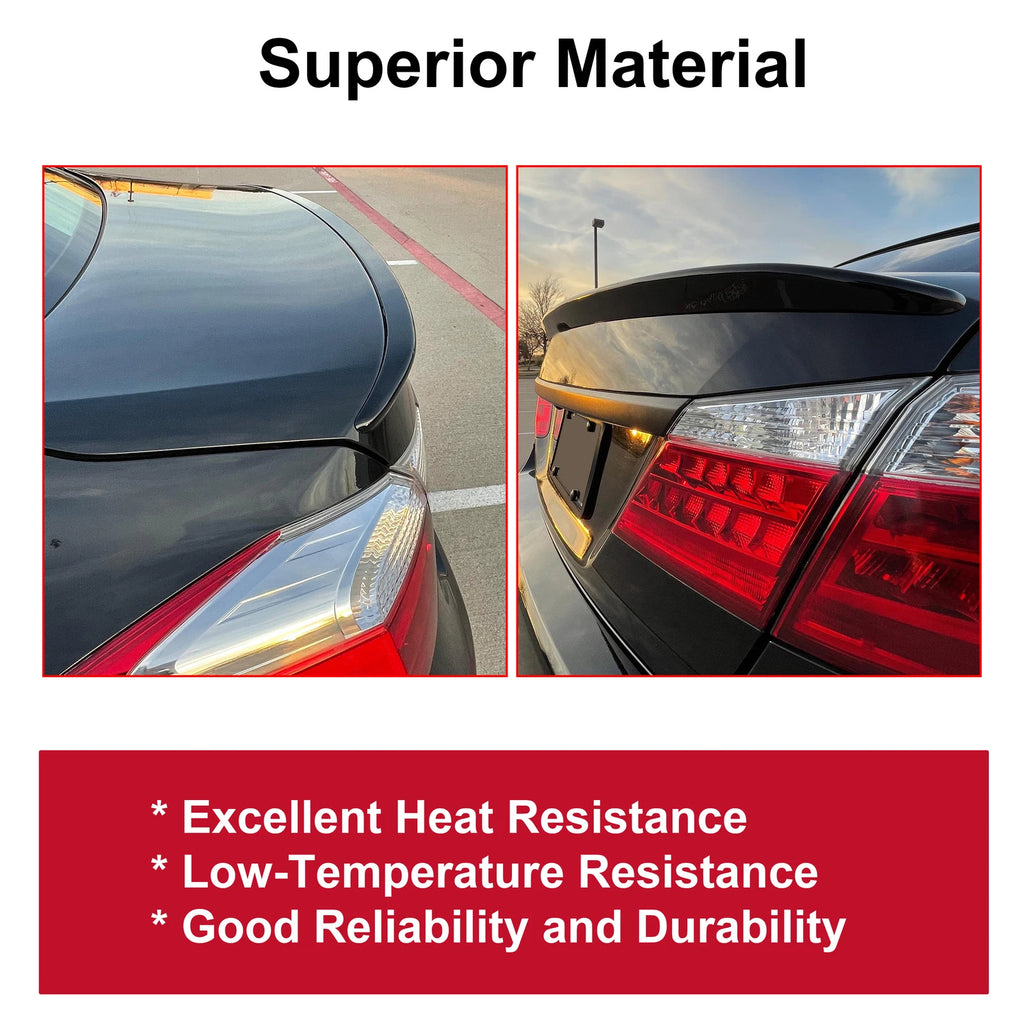 Glossy Black Trunk Spoiler for Honda Accord 4DR Sedan (2013-2017)