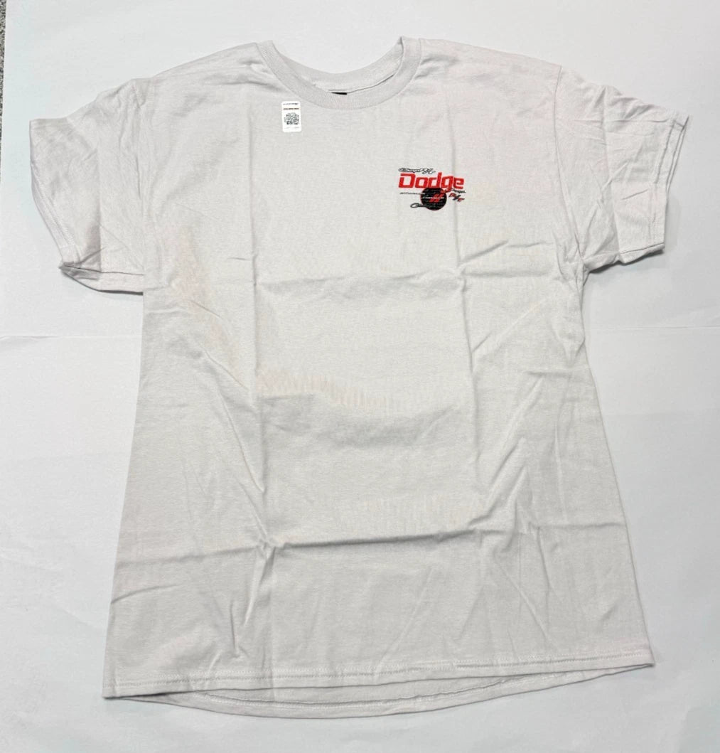 Dodge All Over Logo Gray T Shirt Licensed for Charger Challenger Super Bee