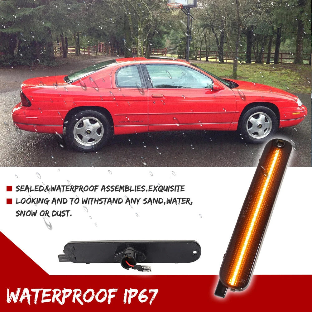 2X Smoked Amber LED Front Side Marker for Chevy Lumina & Monte Carlo (1995–2001)