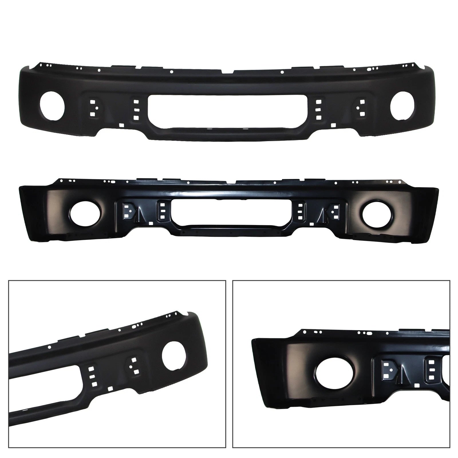Black Steel Front Bumper Face Bar for Ford F-150 (2009–2014)
