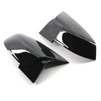 2X Gloss Black Rearview Mirror Cover Caps for BMW 1 2 3 4 Series X1 M2 I3 I3S