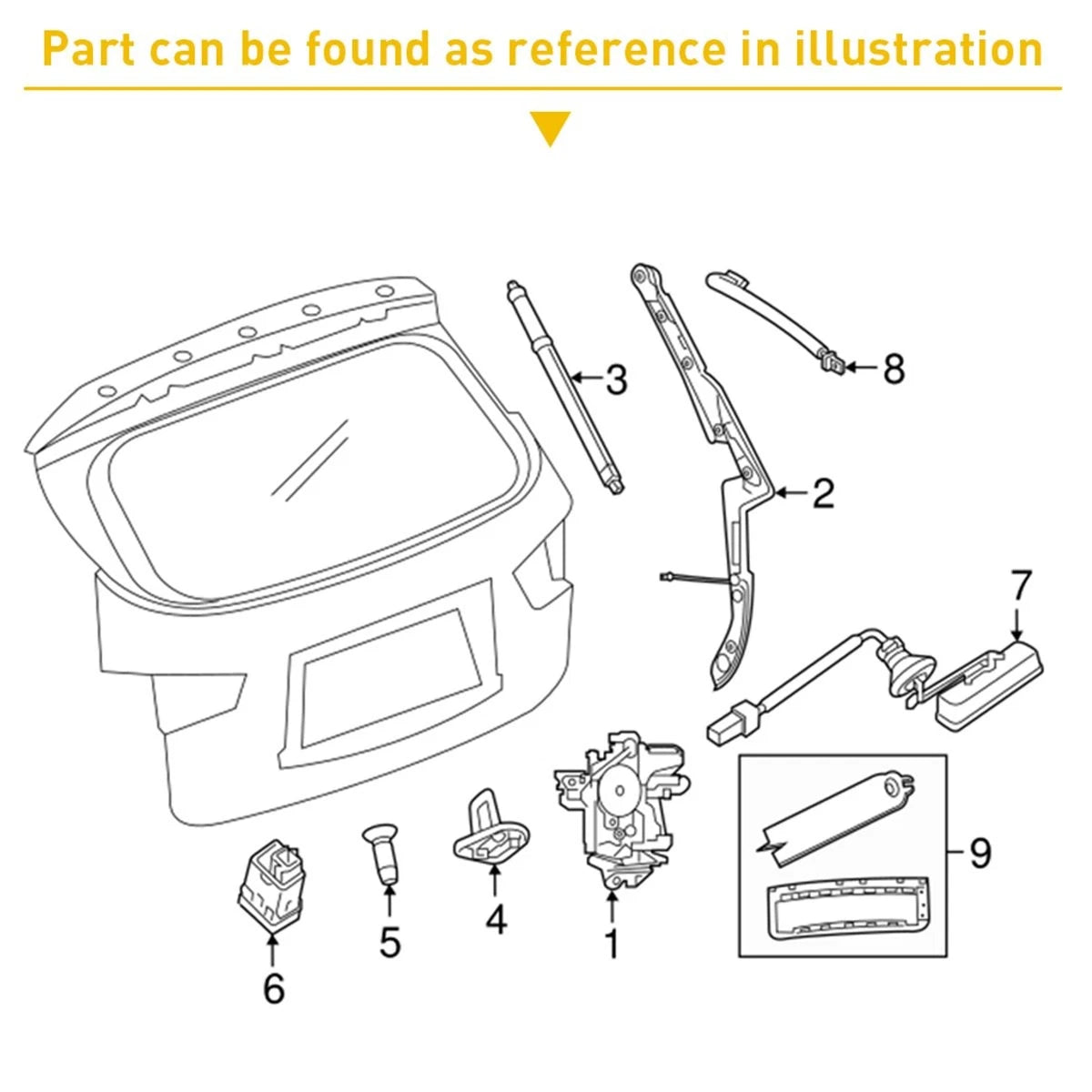 Tailgate Button for Subaru Forester Legacy Outback (2010-2017)